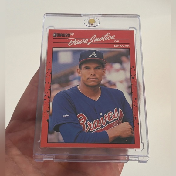 Dave Justice 1990 Donruss Rookie Card & Braves Fotoball Baseball Set - Picture 7 of 9